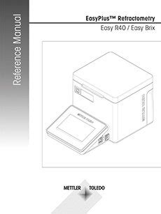 Reference Manual: Easy R40 and Easy Brix 